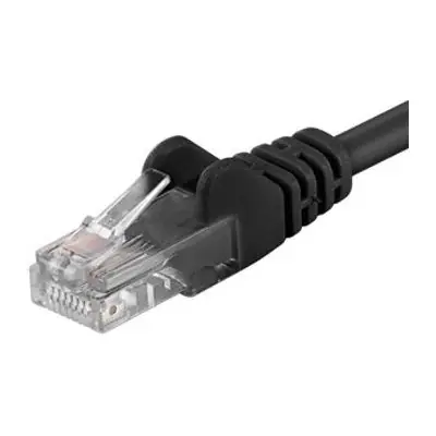 PremiumCord UTP CAT5E 0,5m czarny / Kabel krosowy / RJ45-RJ45