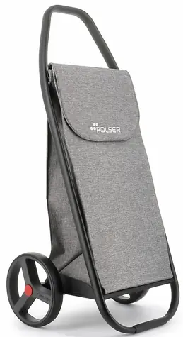 Rolser Com Tweed 8 Czarna Torba tubowa na kółkach, szara