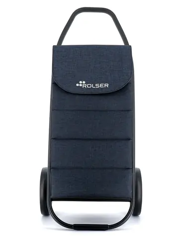Rolser Com Tweed Polar 8 Czarna Torba tubowa na kółkach, niebieska