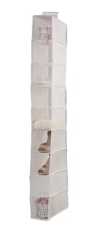 Compactor Mleczny 15 x 30 x 128 cm - 9 przegródek / Wiszący organizer na buty 
