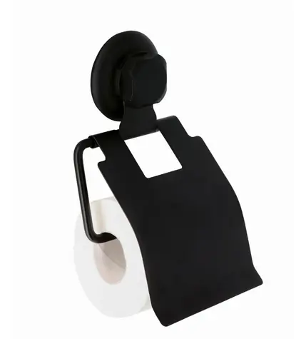 Compactor Bestlock Black Magic Uchwyt na papier toaletowy z przyssawką czarny / bez wiercenia