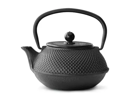 Bredemeijer Jang Czajniczek 0,8l czarny / żeliwo / sitko do herbaty