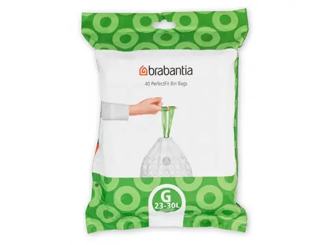 Worki na śmieci Brabantia PerfectFit Typ G 25-30 L / chowane / 40 szt. w opakowaniu