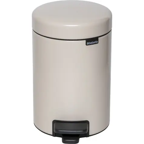 Brabantia Newicon Kosz na śmieci pedałowy 3 L beżowy / średnica 16,8 cm / wysokość 26,4 cm