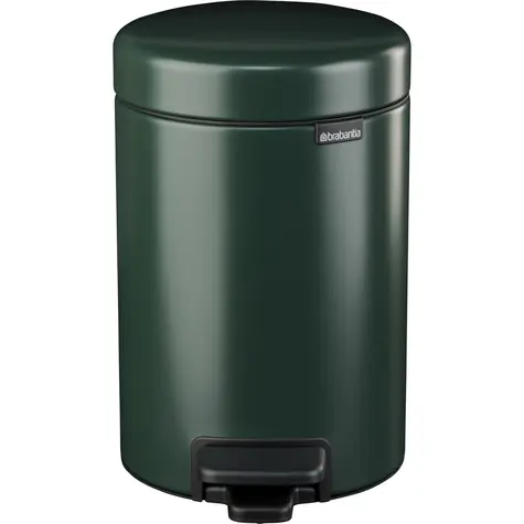 Brabantia Newicon Kosz na śmieci pedałowy 3 l ciemnozielony / średnica 16,8 cm / wysokość 26,4 cm