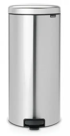 Brabantia Newicon Kosz na śmieci z pedałem 30 L odporny na odciski palców matowy srebrny / średnica 29,3 cm / wysokość 67,9 cm