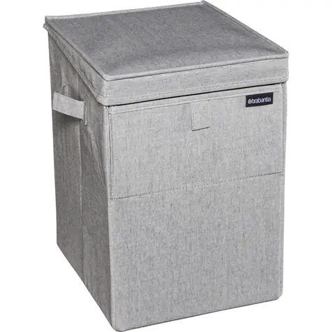 Brabantia Kosz na bieliznę 35 L, sztaplowany, szary / 44,5 x 37 x 32 cm