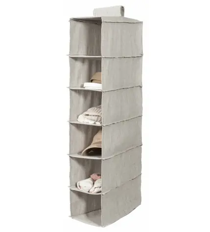 Compactor Oxford Wiszący organizer na ubrania - 6 przegródek / 30 x 18 x 94 cm 