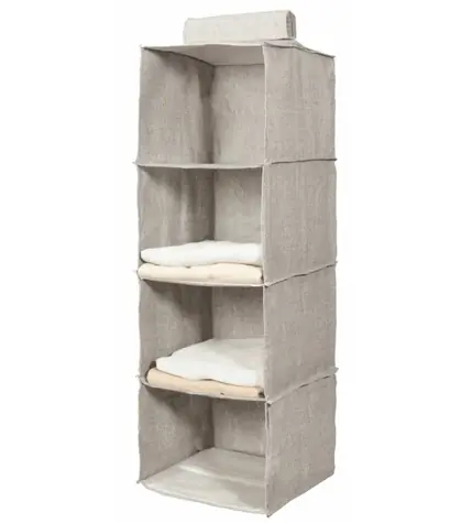Compactor Oxford Wiszący organizer na ubrania - 4 półki / 30 x 30 x 94 cm 