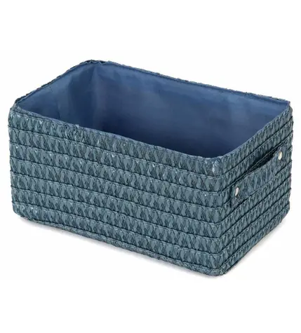 Compactor LILOU niebieska / Kosz do przechowywania tkany z polipropylenu / 23 x 15 x 12 cm