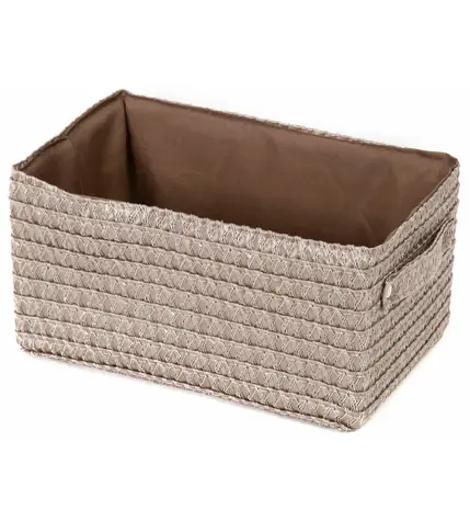 Compactor LILOU Taupe - szaro-beżowy / Kosz do przechowywania tkany z polipropylenu / 23 x 15 x 12 cm