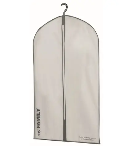 Pokrowiec na kombinezon ratunkowy i krótką sukienkę Compactor w kolorze białym / 60 x 100 cm / polipropylen
