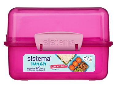 Sistema Lunch Lunch box z 2 przegrodami 1,4 l różowy
