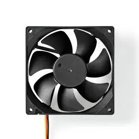 Nedis DCFAN9225BK czarny / Wentylator / DC / 92 mm / 3-stykowy / 26,7 dBA 