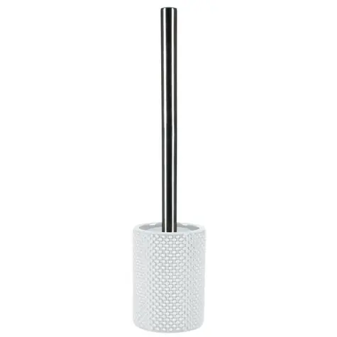 Szczotka toaletowa Spirella MERO z miską ceramiczną biała / efekt 3D