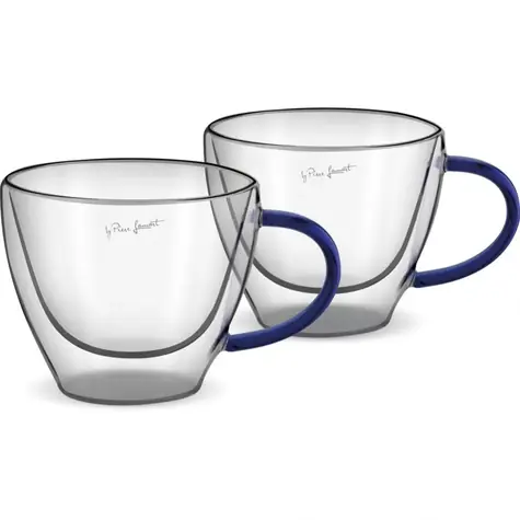 Zestaw szklanek do cappuccino Lamart Vaso 2 szt. 190ml niebieski / szkło