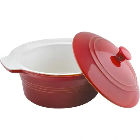Naczynie żaroodporne Lamart Casa Round 2,3l czerwone / ceramiczne