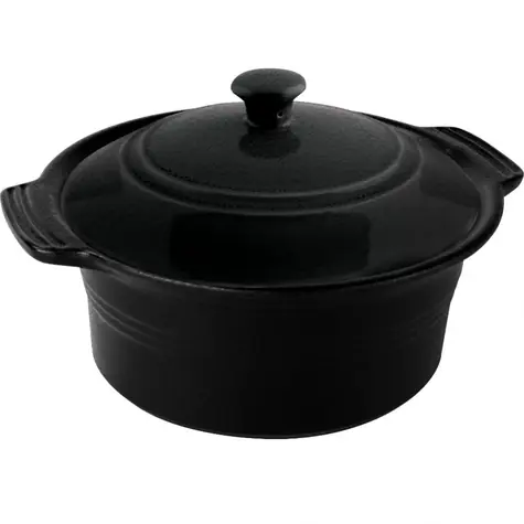 Naczynie żaroodporne Lamart Cera Round 2,3l czarne / ceramiczne