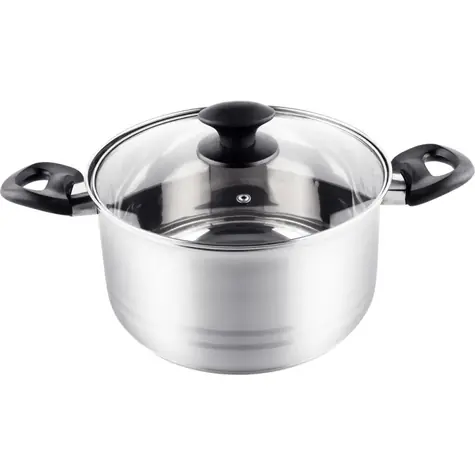 Naczynie żaroodporne Lamart Leger z pokrywką 4,6 l, srebrne / 22 x 12,5 cm / stal nierdzewna