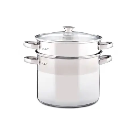 Lamart Pasta Garnek do makaronu 8L srebrny / 24cm / stal nierdzewna