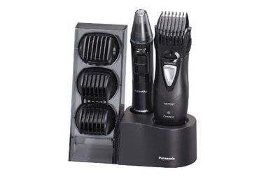 Panasonic ER-GY10CM504 czarny / Trymer / na mokro i na sucho / 4 końcówki / ostrze ze stali nierdzewnej