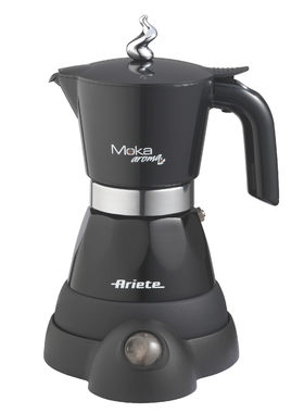 Rozpakowany - Ariete 1358 Moka Aroma czarny / czajnik elektryczny / 400 W / 2 | 4 filiżanki / bez opakowania