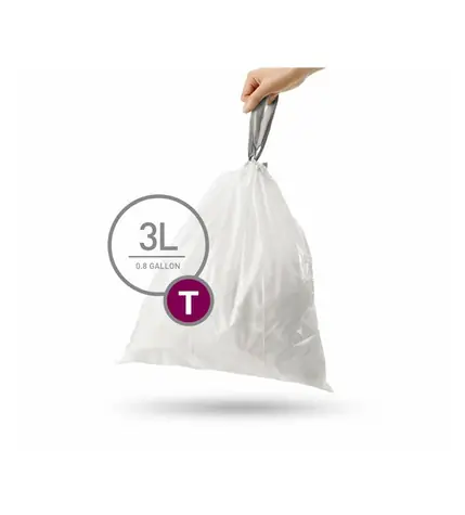 Worki na śmieci Simplehuman 3L typ T / chowane / 40 szt. w opakowaniu
