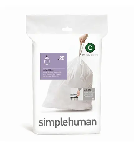 Worki na śmieci Simplehuman 10-12 L typ C chowane / opak. 20 szt