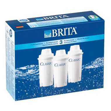 Wkłady do wody Brita Classic Pack 3 / zapasowe wkłady filtrujące do czajnika Aluna / 3 szt