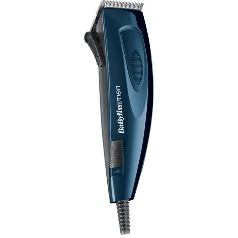 Babyliss E695E / Maszynka do strzyżenia / 8 nasadek / etui ochronne / szczotka / grzebień / olejek / niebieski