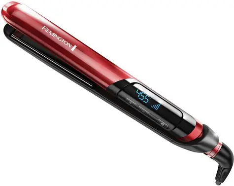 Remington S9600 Jedwab / prostownica do włosów / wyświetlacz LCD / 150-240°C / czerwony