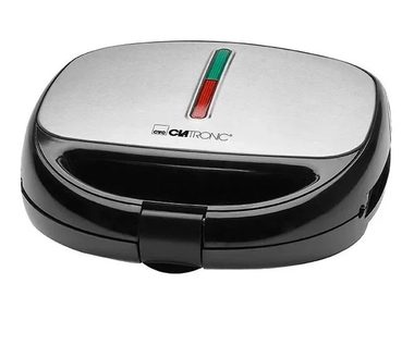 Clatronic ST-WA 3670 / Opiekacz kanapek i gofrownica i grill 3 w 1 / 800 W / 3 rodzaje płyt / stal nierdzewna / czarny
