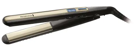 Remington S6500 Sleek & Curl / prostownica do włosów / wyświetlacz LCD / 150-230 °C / złoto-czarny