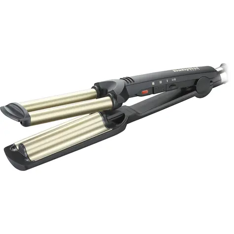Babyliss C260E / Lokówka / podwójne cylindry 15 mm / 3 temperatury do 200°C / złoto-czarny