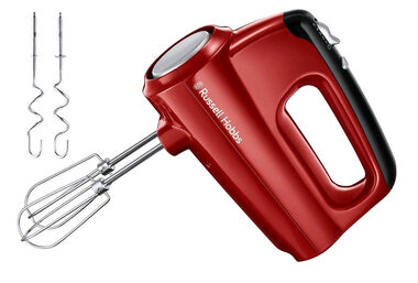 Russell Hobbs Desire 24670-56 czerwony / Mikser ręczny / 350 W / 5 prędkości / Przystawki do ubijania i ugniatania 