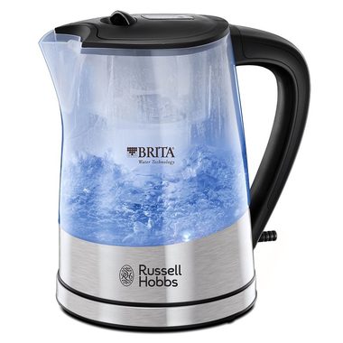 Russell Hobbs Purity 22850-70 / Szybkowar / 2200 W / 1L / Filtr wody Brita / stal nierdzewna / przezroczysty