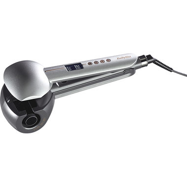 Babyliss C1600E / Automatyczna lokówka / 3 temperatury 180-200-230°C / 3 regulowane długości grzania / wyświetlacz LCD / srebrny