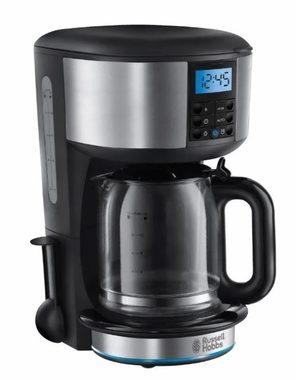 Russell Hobbs Buckingham 20680-56 / Przelewowy ekspres do kawy / czajnik 1,25L / wyświetlacz / stal nierdzewna / srebrno-czarny