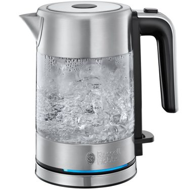 Russell Hobbs Compact Home 24191-70 / czajnik elektryczny / 2400 W / 0,8 l / szkło / srebrny