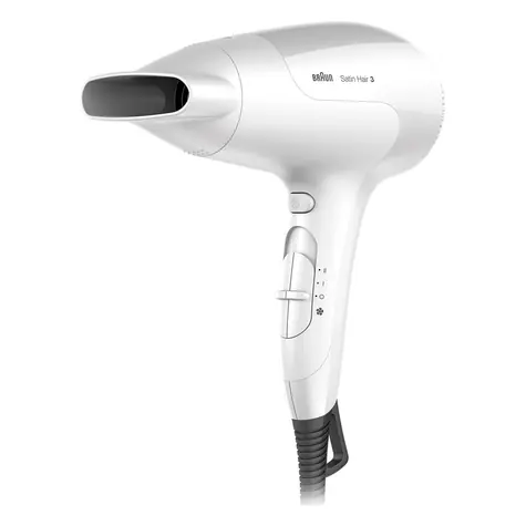 Braun SatinHair 3 HD 380 / suszarka do włosów / 2000 W / 2 prędkości / 3 temperatury / biały