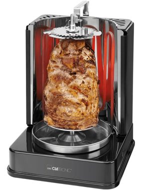 Clatronic DVG 3686 / Pionowy multigrill Dönner / 1400 W / 1 duża igła + 6 szpikulców / szczypce / czarny