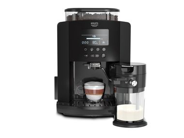 Krups EA819N Arabica Latte / ekspres do kawy / 1450 W / 1,7 l / 4 przepisy / czarny / wyprzedaż końcowa