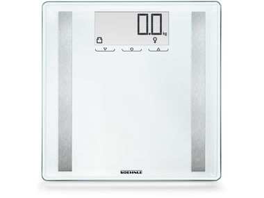 Soehnle Shape Sense Control 200 srebrna / waga osobista / wyświetlacz LCD / waga i woda i tłuszcz / max 180kg 