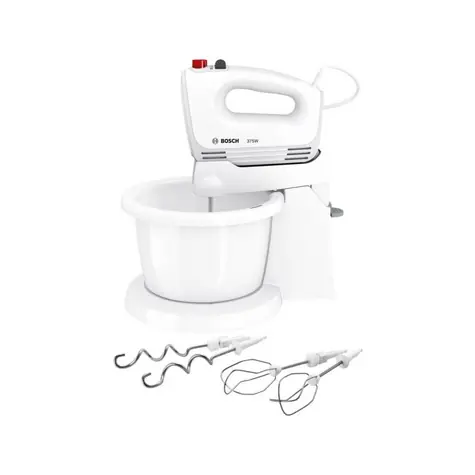 BOSCH CleverMixx biały / Mikser ręczny z dzieżą / 375W / 4 prędkości + turbo