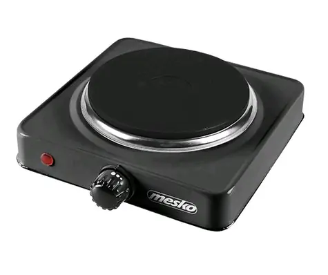 Mesko MS6508 czarny / Kuchenka elektryczna jednopłytowa / 1000W / średnica płyty 154mm / termostat