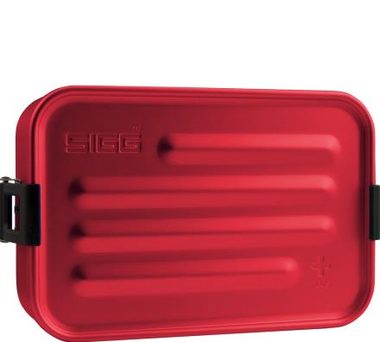 SIGG Metal Box PLUS S czerwony / Pudełko na przekąski / Aluminium / 17 x 11,7 x 6 cm