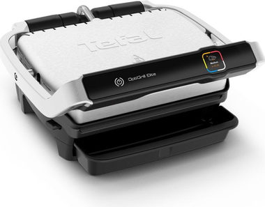 TEFAL Optigrill Elite GC750D30 srebrny / Grill kontaktowy / 2000 W / 12 programów / Grill. powierzchnia: 600cm2