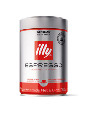 Illy Espresso (mielona) 250 g / Kawa mielona / 100% Arabica / Puszka