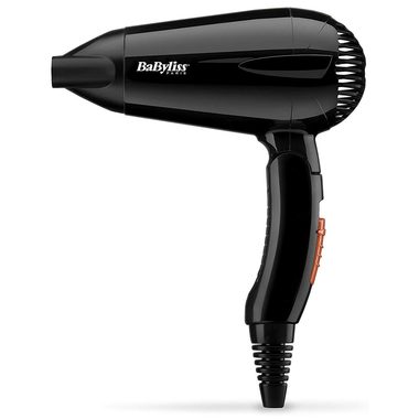 Babyliss 5344E Travel Dry 2000 czarny / Podróżna suszarka do włosów / 2000 W / 2 temperatury / 2 prędkości