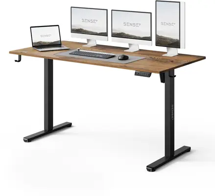 SENSE7 NOJO LIGHT Biurko robocze czarny dąb